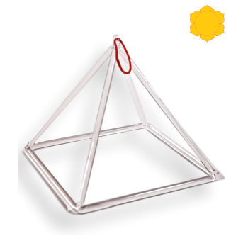 Pyramid grające kryształowa 25cm. (Czakra podstawy)