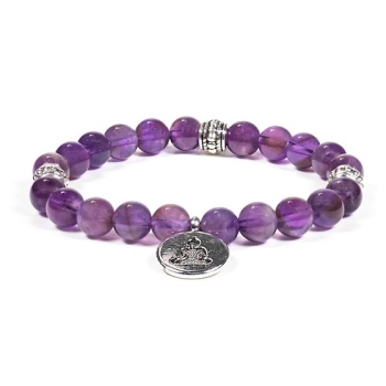 Bransoletka mala z ametist 8mm. * Buddha