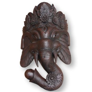 Maska Ganesha z drzewa mangowego Super jakość08