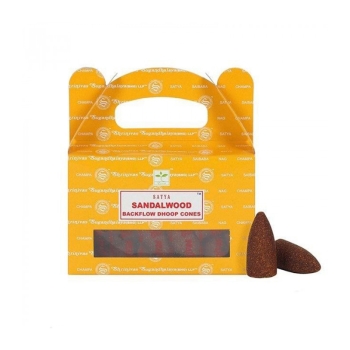 Kadzidła Sandalwood stożkowe aż 24 szt. w pudełku backflow