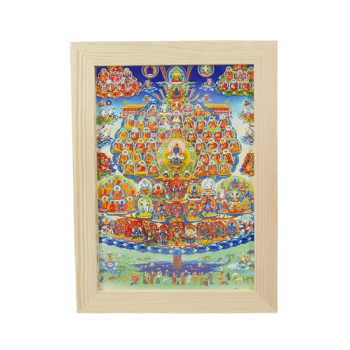 Zdjęcie w ramce - drzewo schronienia Karma Kagyu 15 x 21 cm