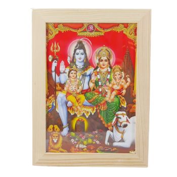 Zdjęcie w ramce - Pana Sziwa Shiva z rodziną 15 x 21 cm