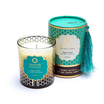 Świeca zapachowa Pitta aqua oud Ayurveda 200g