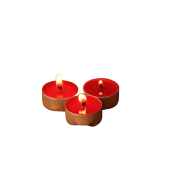 Zestaw Czerwonych Świec Tealight - zapach naturalny