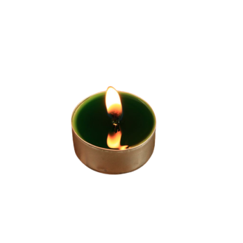 Zestaw Zielonych ciemno Świec Tealight - zapach naturalny