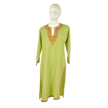 Tunika Pistacjowa (17) Haftowana