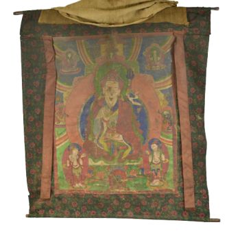 Guru Rinpoche dwie partnerki Antyk 03