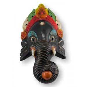 Maska Ganesha z drzewa mangowego 011