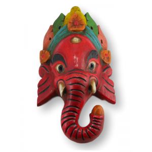 Maska Ganesha z drzewa mangowego 015
