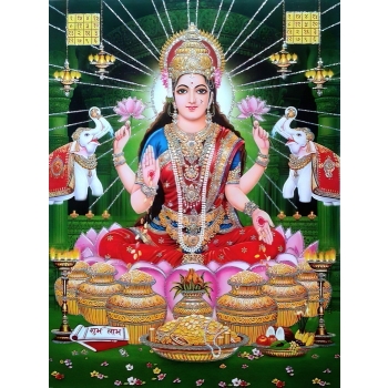 Zdjęcie  Bogini Laxmi - Lakszmi - Pomyślnośc 15 x 20 cm. 88