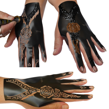 SZABLON do henny indyjskiej na dłoń MEHANDI **