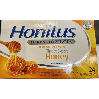 Dabur Honitus tabletki do ssania na gardło i kaszel 24 tabl - Miód